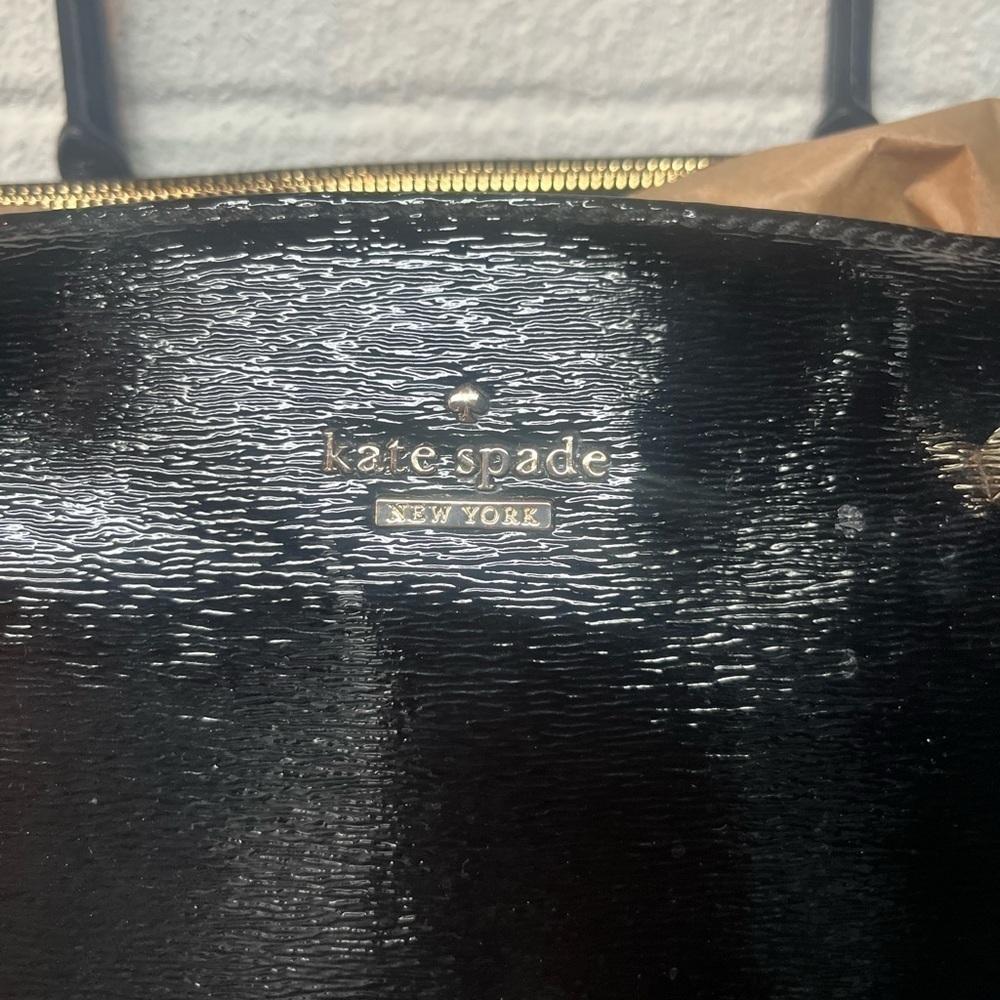 Kate Spade Shiny Black Tote Bag - Picture 2 of 8